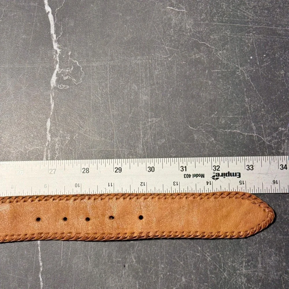 Womens‎ Jill Stuart Belt (Fits 28/29 Waist) Multi Color Woven Leather Whipstitch